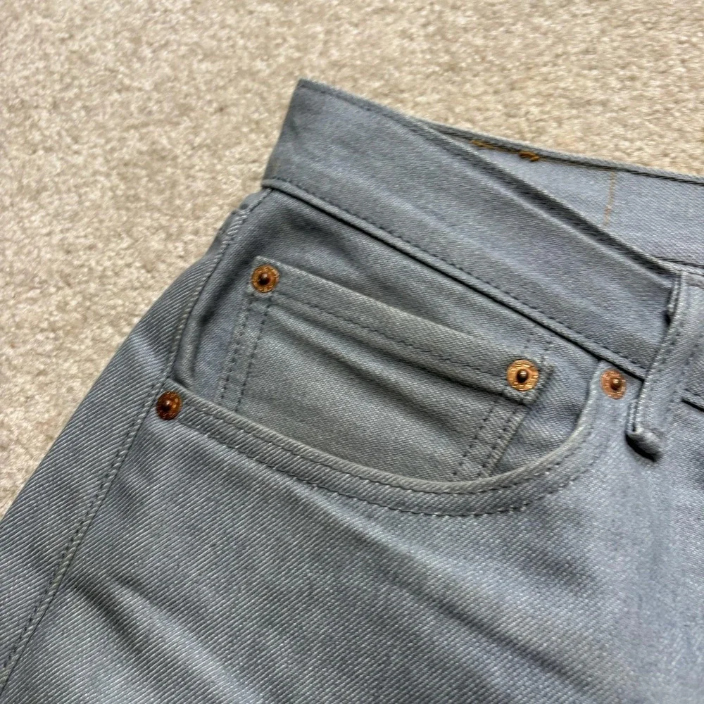Vtg Levis‎ 501 Jeans Mens 34x34 Gray Regular Fit Straight Leg Denim Pants Casual